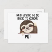 Sleuf die terug naar school wil briefkaart (Voorkant / Achterkant)