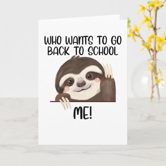 Sleuf die terug naar school wil kaart (Gele Bloem)