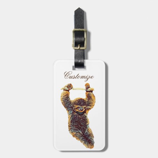 Sleuf die uit Thunder_Cove hangt Bagagelabel (Voorkant verticaal)