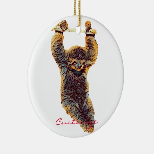 Sleuf die uit Thunder_Cove hangt Keramisch Ornament (Rechts)