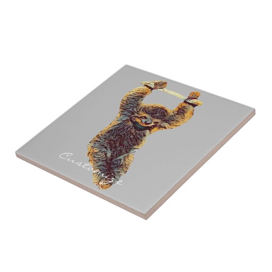 Sleuf die uit Thunder_Cove hangt Tegeltje (Zijkant)