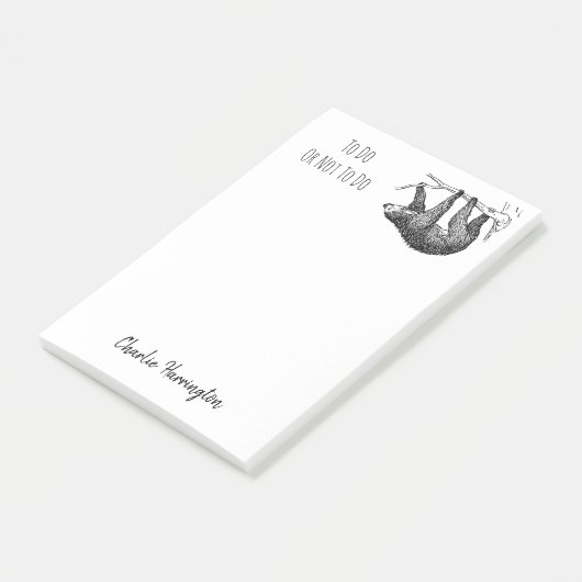 Sleuf  dierenwerk, lui om lijst te maken post-it® notes (Schuin)