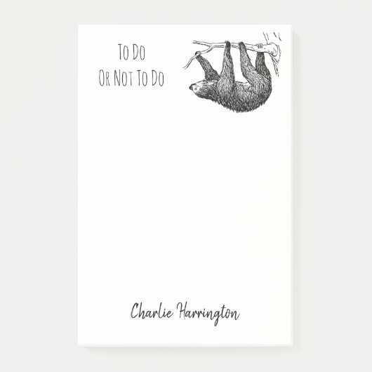 Sleuf  dierenwerk, lui om lijst te maken post-it® notes (Voorkant)