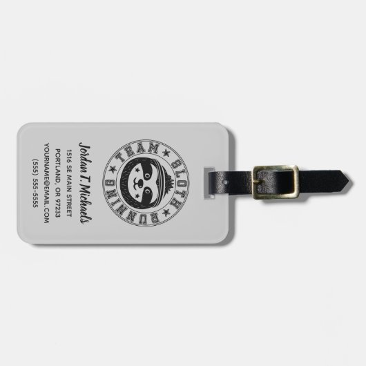 Sleuf-draaiend team bagagelabel (Voorkant horizontaal)
