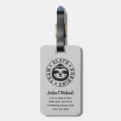 Sleuf-draaiend team bagagelabel (Achterkant verticaal)