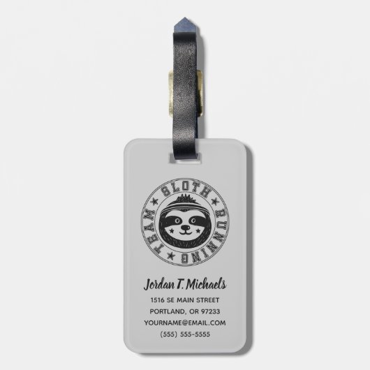 Sleuf-draaiend team bagagelabel (Achterkant verticaal)