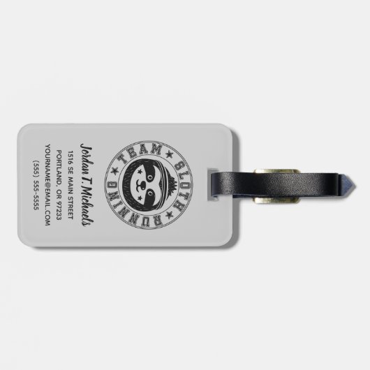 Sleuf-draaiend team bagagelabel (Achterkant horizontaal)