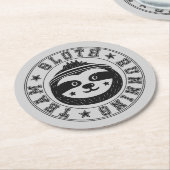 Sleuf-draaiend team ronde kartonnen onderzetter (Gebogen)