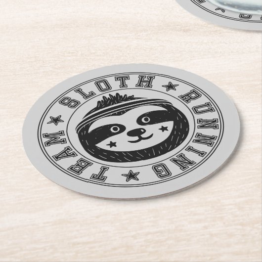 Sleuf-draaiend team ronde kartonnen onderzetter (Gebogen)