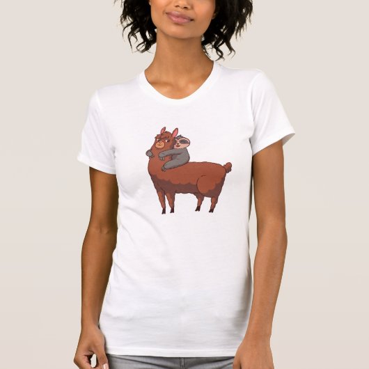 Sleuf en Alpaca T-shirt (Voorkant)