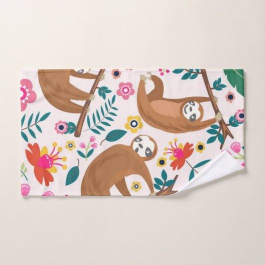 Sleuf en bloemen Bathroom Decor Bad Handdoek (Handdoek)