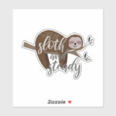 Sleuf en steady Custom-Cut Vinyl Sticker (Vel)
