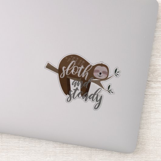Sleuf en steady Custom-Cut Vinyl Sticker (Detail)