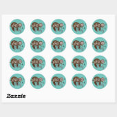 Sleuf en steady ronde sticker (Vel)