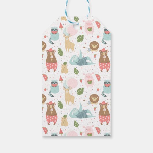 Sleuf- en vriendenpatroon cadeaulabel (Achterkant)