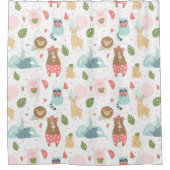 Sleuf- en vriendenpatroon douchegordijn (Voorkant)