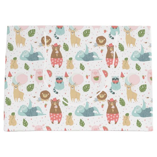 Sleuf en vriendenpatroon groot cadeauzakje (Voorkant)