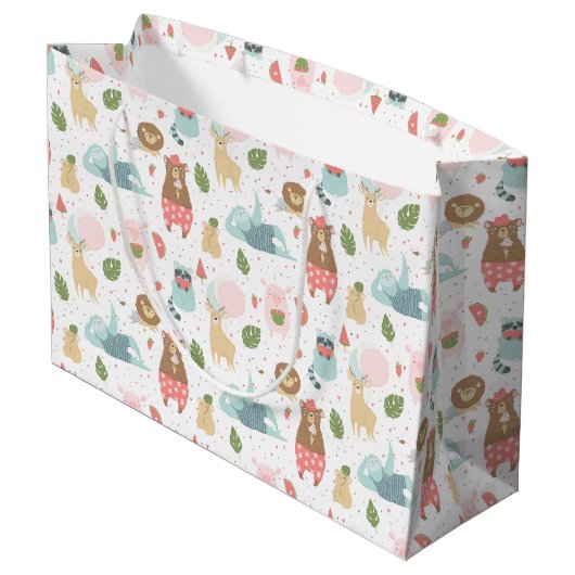 Sleuf en vriendenpatroon groot cadeauzakje (Achterkant Gekanteld)