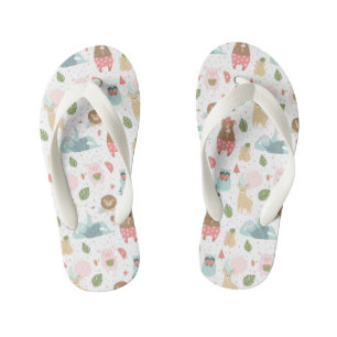 Sleuf en vriendenpatroon kinder teenslippers