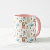 Sleuf en vriendenpatroon mok (Voorkant rechts)