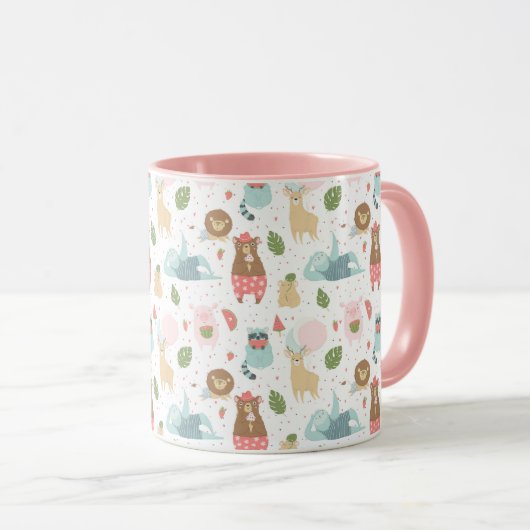 Sleuf en vriendenpatroon mok (Voorkant rechts)