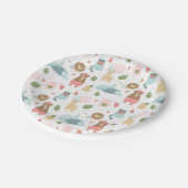 Sleuf en vriendenpatroon papieren bordje (Gekanteld)