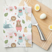 Sleuf en vriendenpatroon theedoek (Quarter Fold)