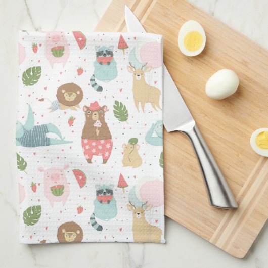 Sleuf en vriendenpatroon theedoek (Quarter Fold)