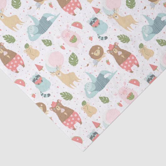 Sleuf en vriendenpatroon tissuepapier (Detail)