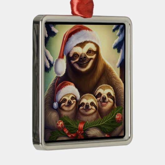 Sleuf Family Holiday Metalen Ornament (Rechts)