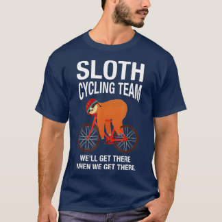 Sleuf-fietsteam - grappige luie stoel op een bike  t-shirt