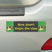 Sleuf - geniet van het uitzicht bumpersticker (Op auto)