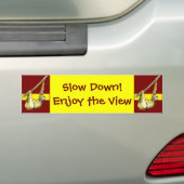 Sleuf - Geniet van het uitzicht Bumpersticker (Op auto)