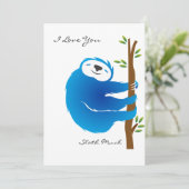 Sleuf ik hou van je zo Slote Valentijnsdag kaart (Staand voorkant)