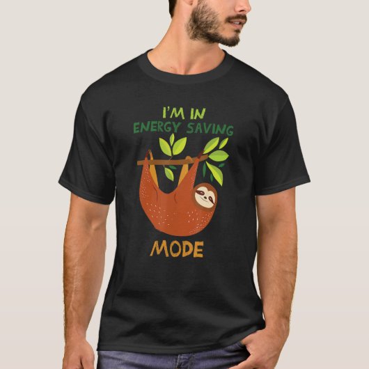 Sleuf in energiebesparende modus t-shirt (Voorkant)