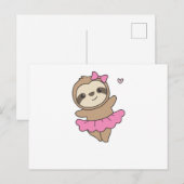 Sleuf is dansende balletkoffersleuven dansen briefkaart (Voorkant / Achterkant)