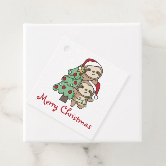 Sleuf kerstboomkerstdieren Sleuven Bedankjes Labels (In situ)