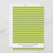 Sleuf laat persoonlijke feestdag ophangen kaart (Achterkant)