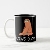 Sleuf live traag tweekleurige koffiemok (Links)