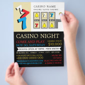 Sleuf-machine, casino Night, gamesector Flyer (Hand)