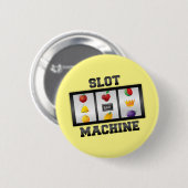 Sleuf machine—goed luck! ronde button 5,7 cm (Voorkant /achterkant)