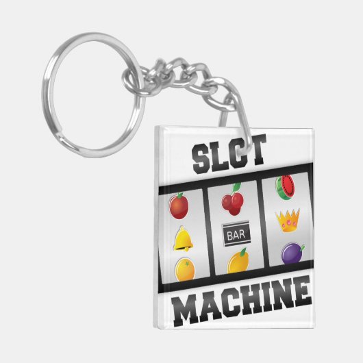 Sleuf machine—goed luck! sleutelhanger (Voorkant Links)