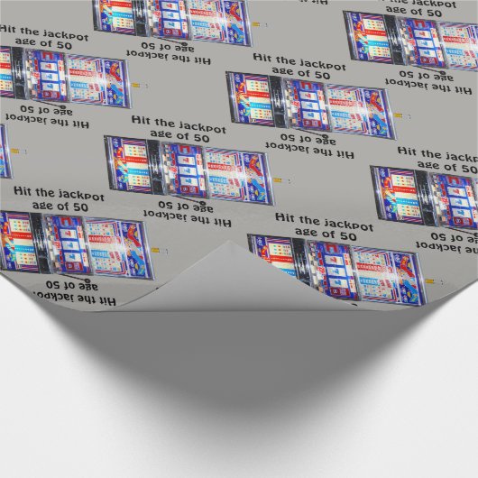 Sleuf machine HAAR DE JACHT 50 jaar oud Cadeaupapier (Hoek)