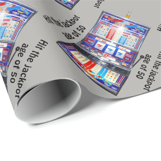 Sleuf machine HAAR DE JACHT 50 jaar oud Cadeaupapier (Rol Hoek)