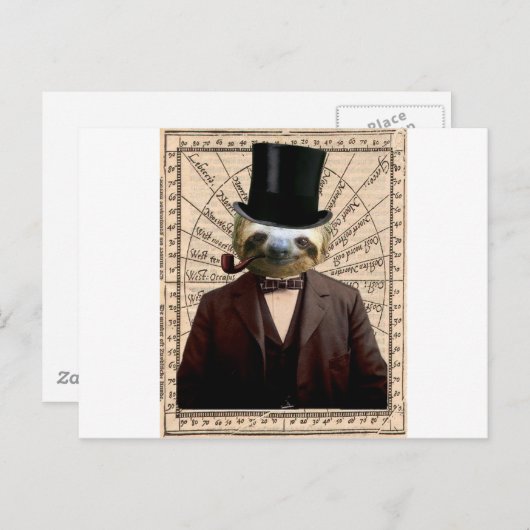 Sleuf Man Victoriaans Steampunk Anthropomorphic Briefkaart (Voorkant / Achterkant)