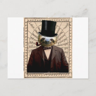 Sleuf Man Victoriaans Steampunk Anthropomorphic Briefkaart