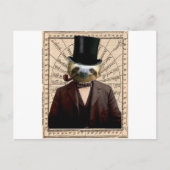 Sleuf Man Victoriaans Steampunk Anthropomorphic Briefkaart (Voorkant)
