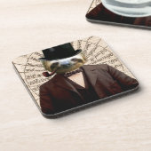 Sleuf Man Victoriaans Steampunk Anthropomorphic Drankjes Onderzetter (Linkerzijde)