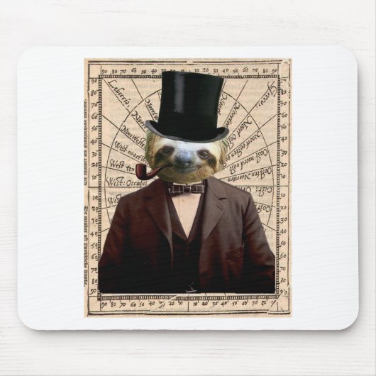 Sleuf Man Victoriaans Steampunk Anthropomorphic Muismat (Voorkant)