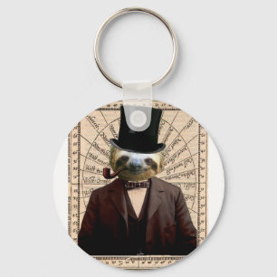 Sleuf Man Victoriaans Steampunk Anthropomorphic Sleutelhanger